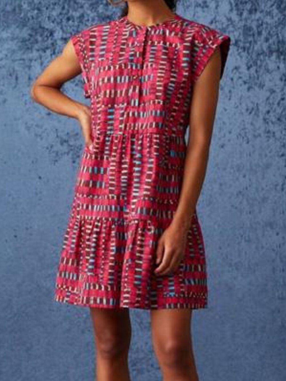 Marie Oliver Lachlan Dress in Berry Check L